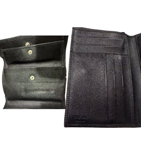Prada Saffiano Leather Trifold Wallet Preloved - Picture 3 of 6